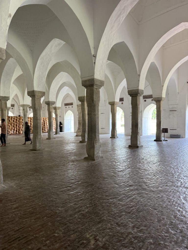 Inside the mosque
